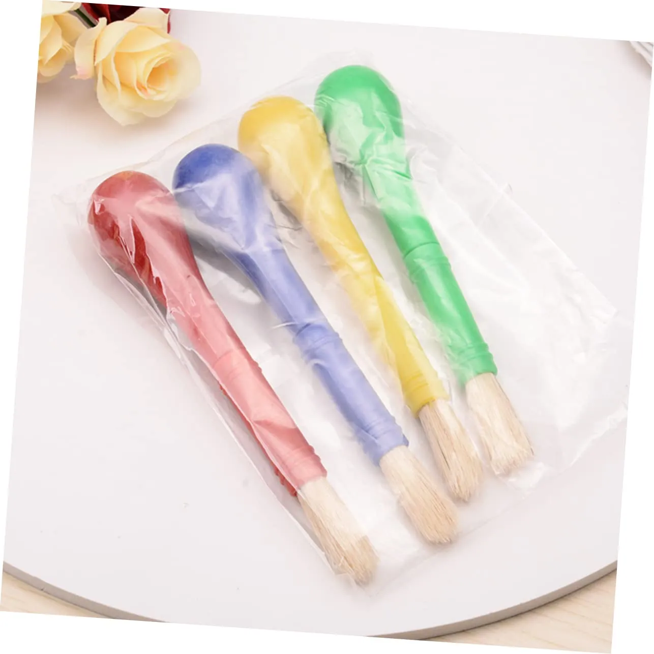 Angoily pennelli pittura bambini 4 pezzi nylon colorati
