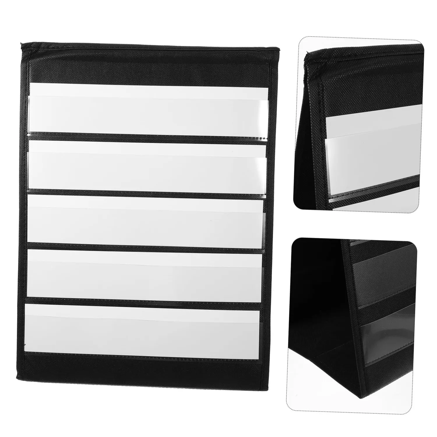 Angoily Espositore Triangolare Nero Cartoline 43x32x20 cm