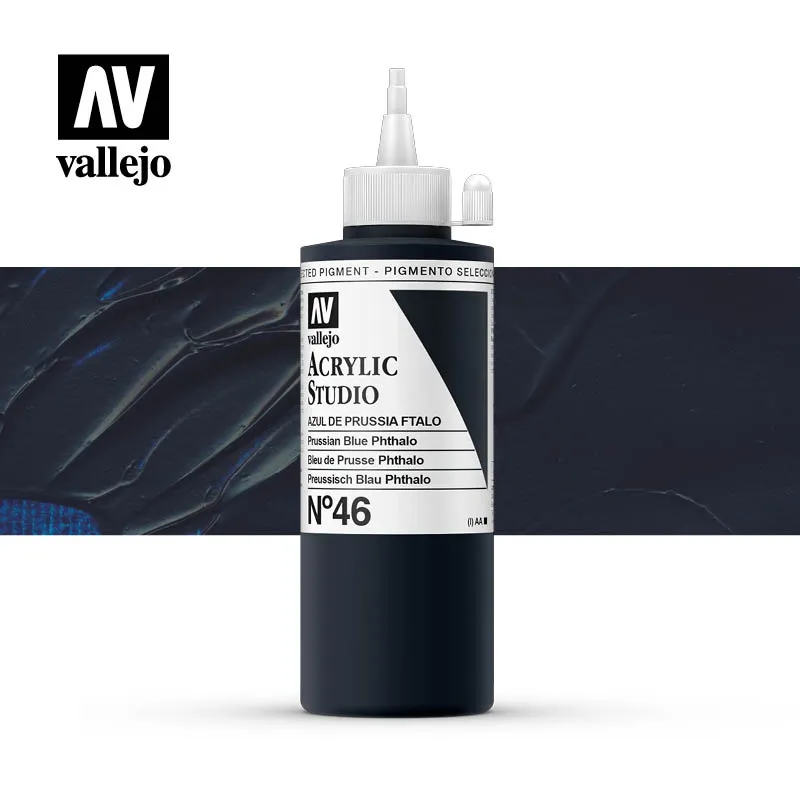 Vallejo Acrylic Studio N.46 colore acrilico 200 ml coprente