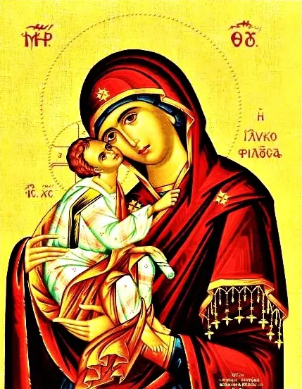 Deco Foam DF00483 Carta Riso Panagia Glykophilousa Icona
