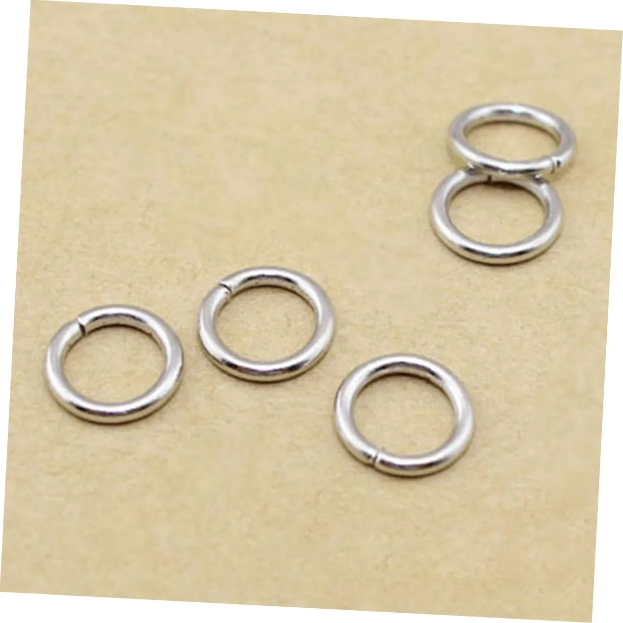 Angoily anellini metallo aperti 14mm 180 pezzi argento