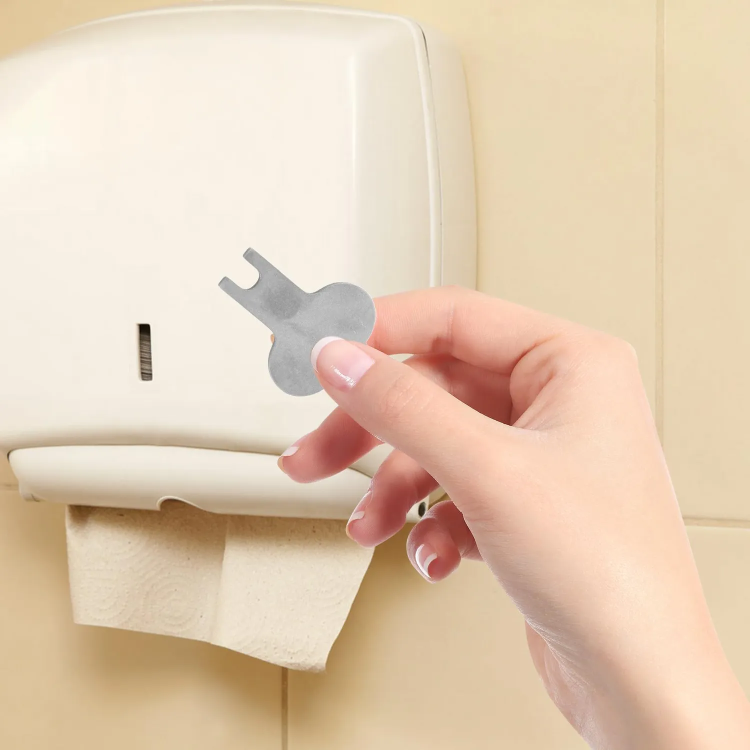 Angoily Chiave Dispenser Carta Metallo per Bagni Commerciali
