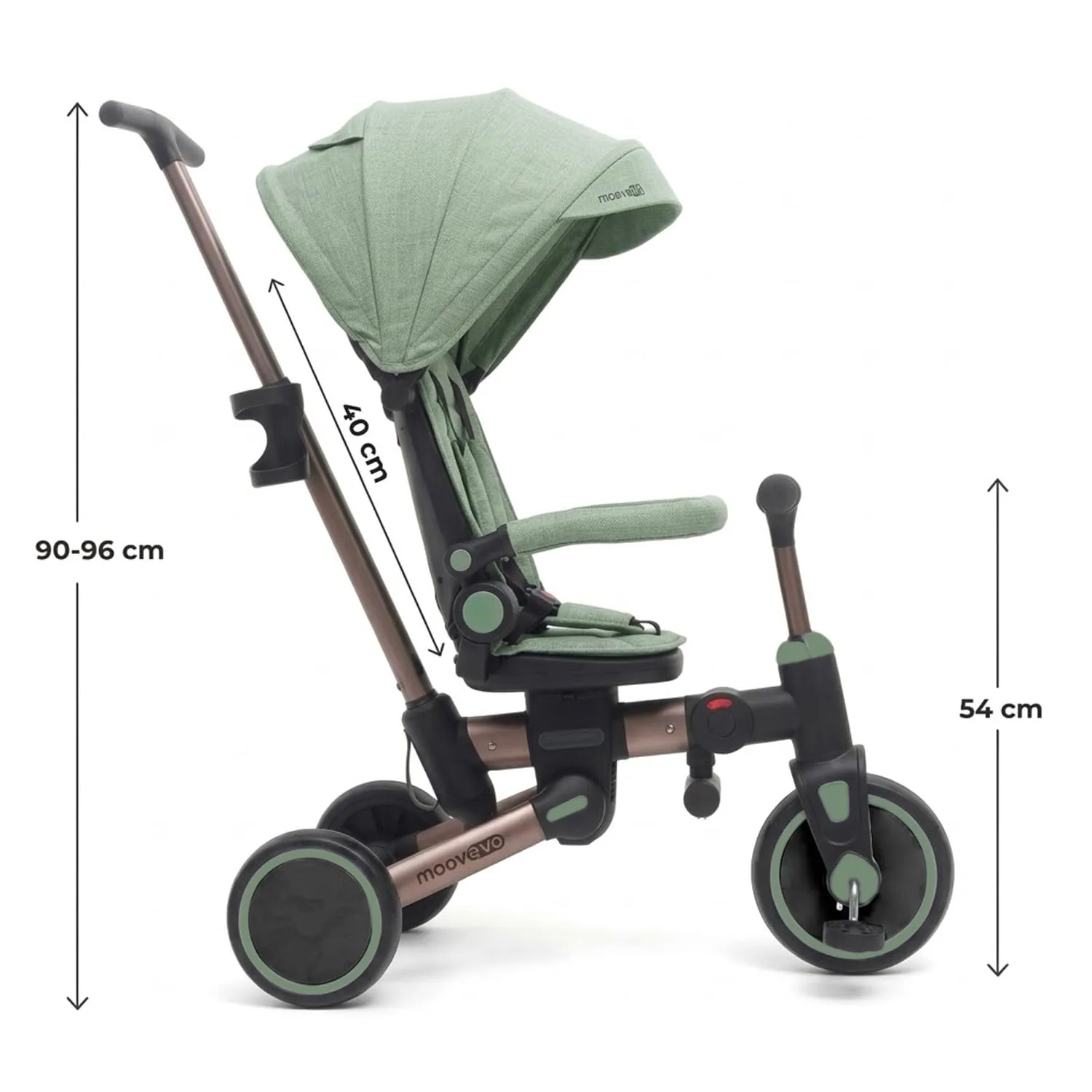 Giodicart MoovEvo triciclo evolutivo 6-in-1 verde 15 kg