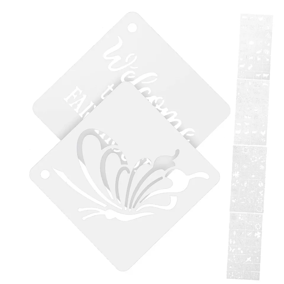Angoily stencil disegno floreali 128 pezzi bordi netti
