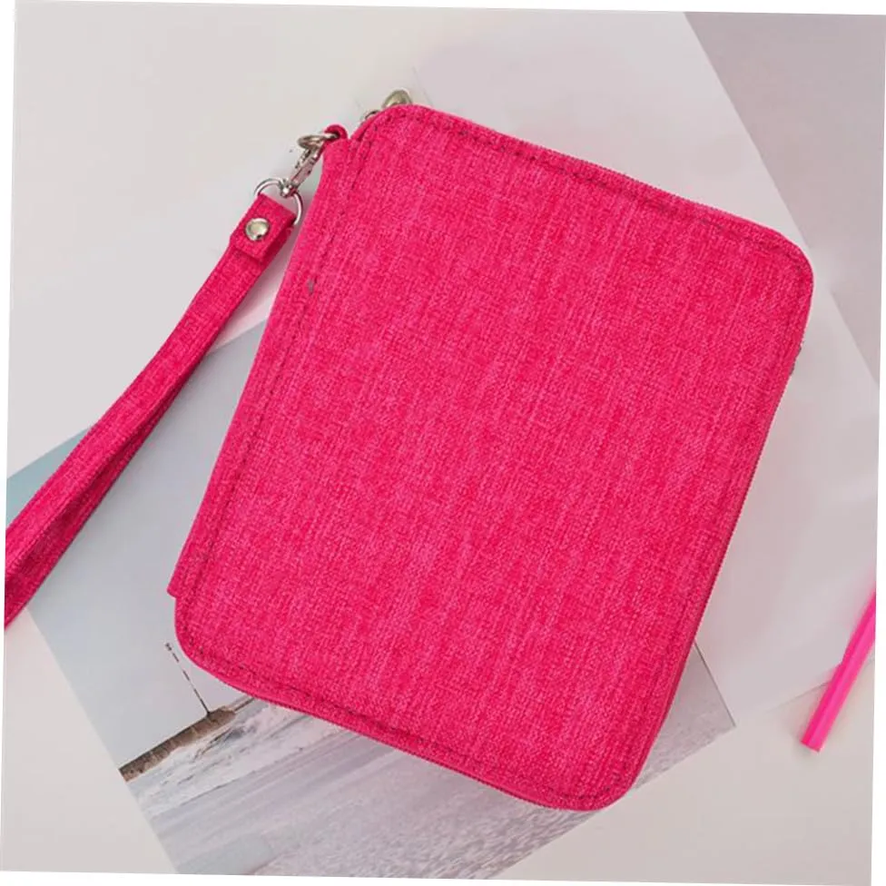Angoily astuccio oxford roseo 3 scomparti 78 posti