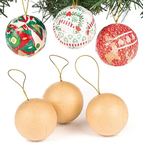 Naturesin palla Natale legno 6 cm da decorare grezza