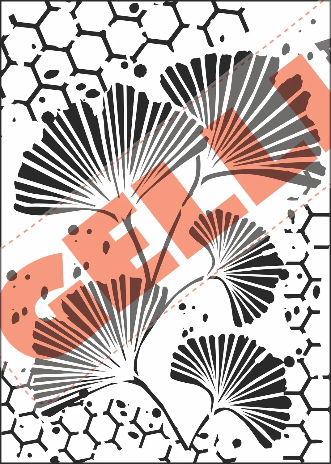Gelli Arts Bold Botanicals carte transfer 13x18 20 fogli