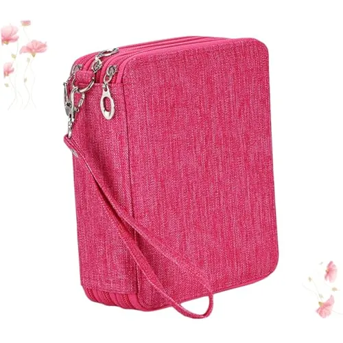 Angoily astuccio oxford roseo 3 scomparti 78 posti