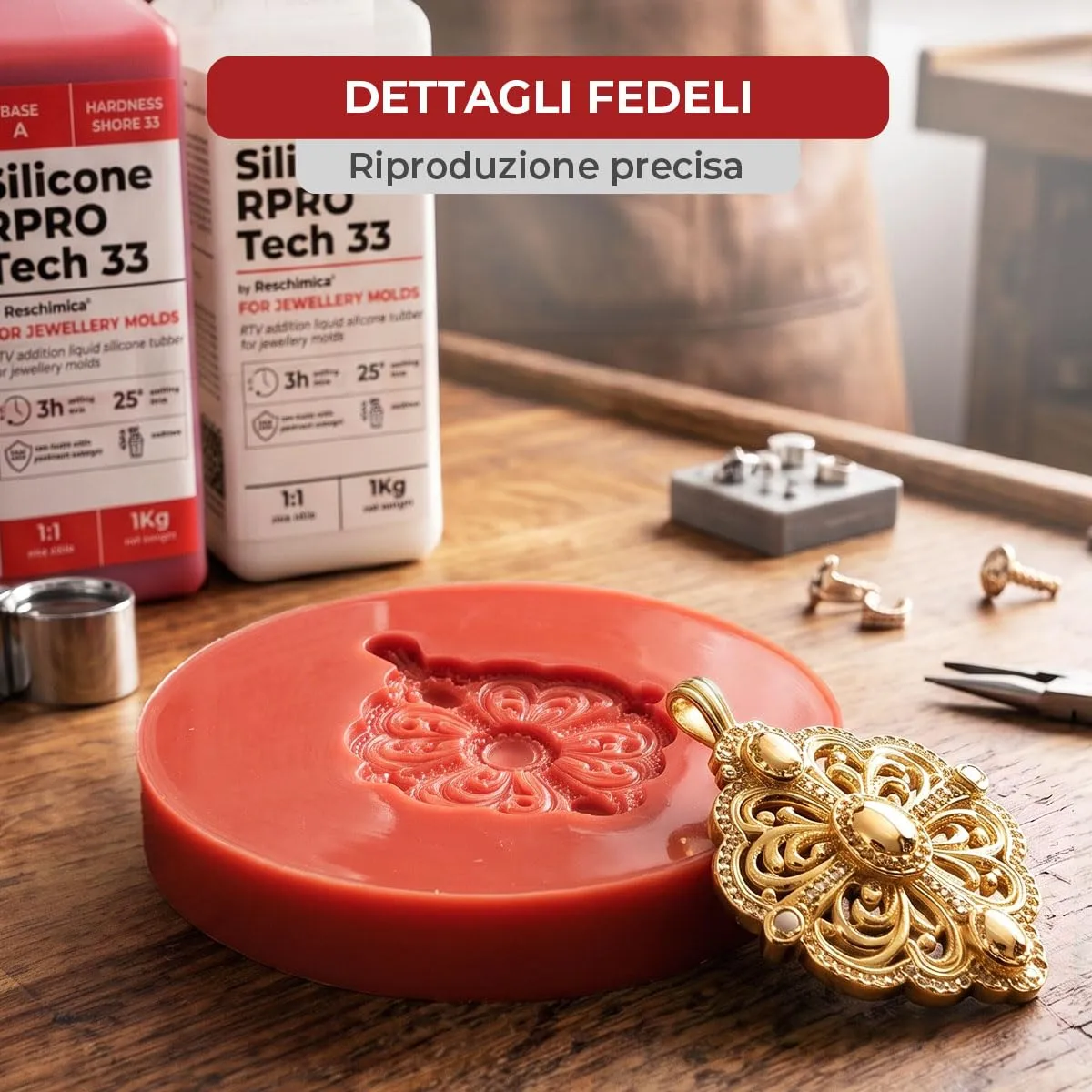 Reschimica R Pro Tech 33 Gomma Siliconica Stampi 500 g 350°C