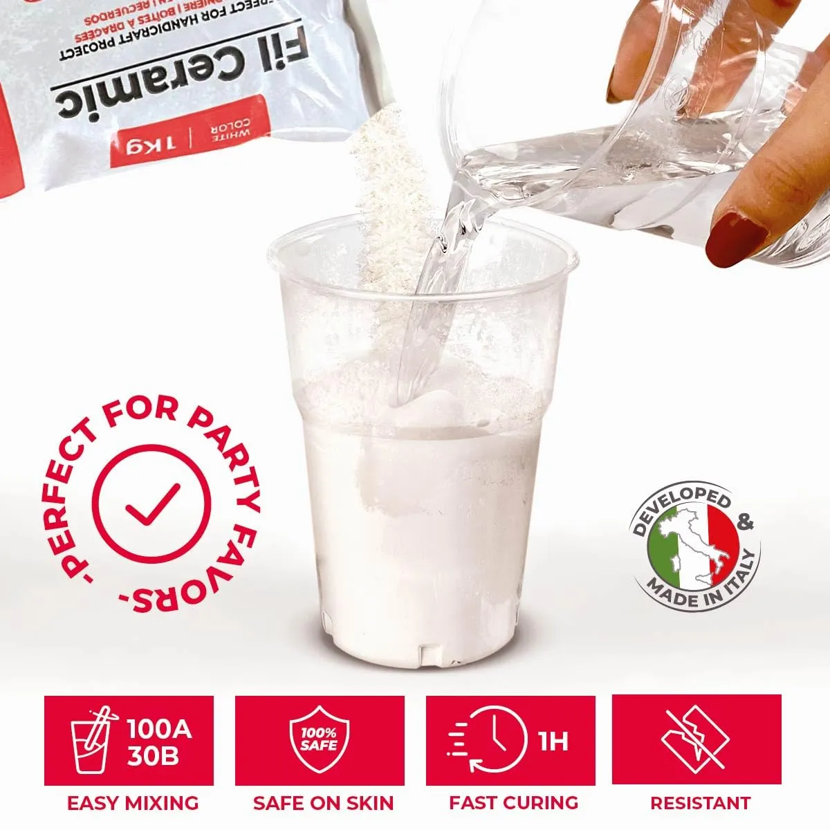 Reschimica Fil Ceramic Gesso Ceramico Stampi 1 Kg Grigio