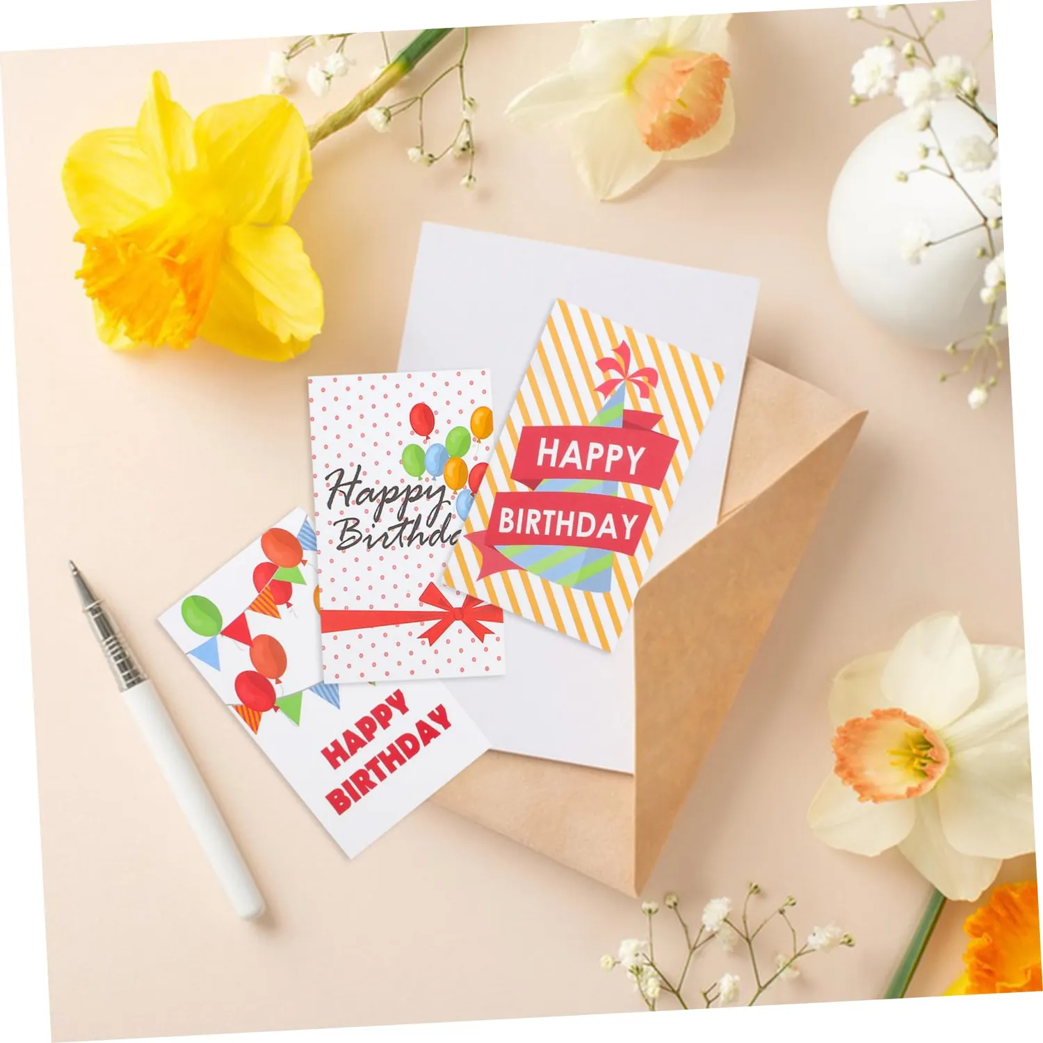 Angoily Biglietti Compleanno Assortiti 150 Pezzi con buste colorati