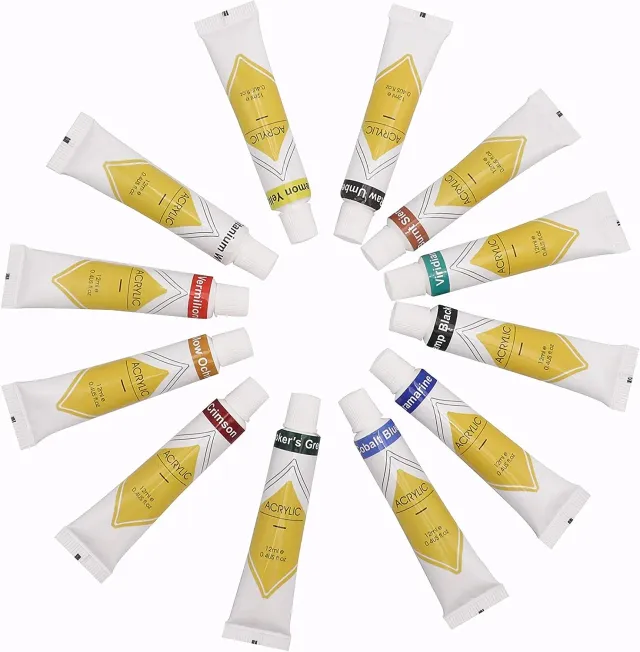Naturesin 12 Colori Acrilici kit coloranti 12 pezzi coprenti
