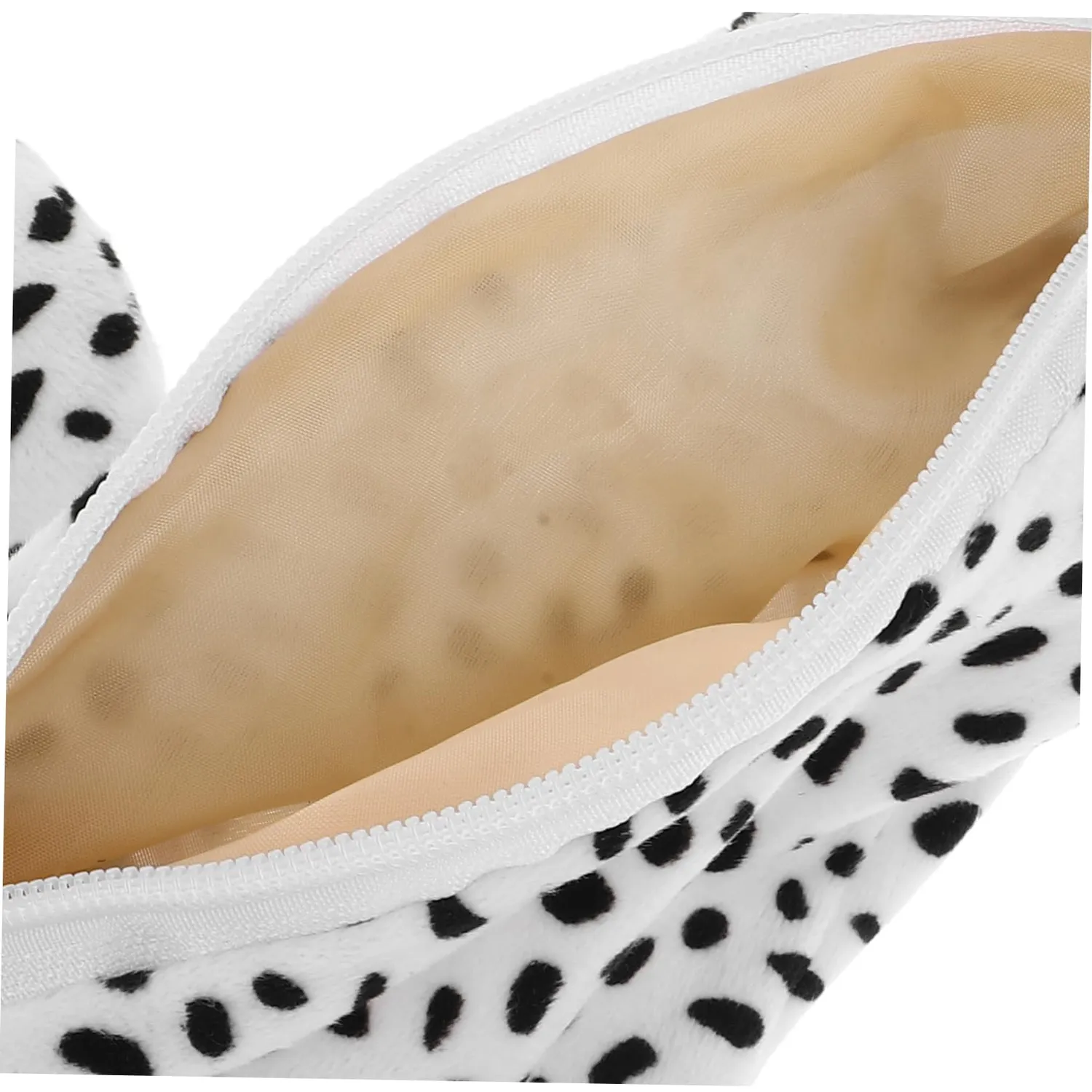 Angoily Astuccio Peluche Mucca Portapenne Cerniera Grigio Chiaro