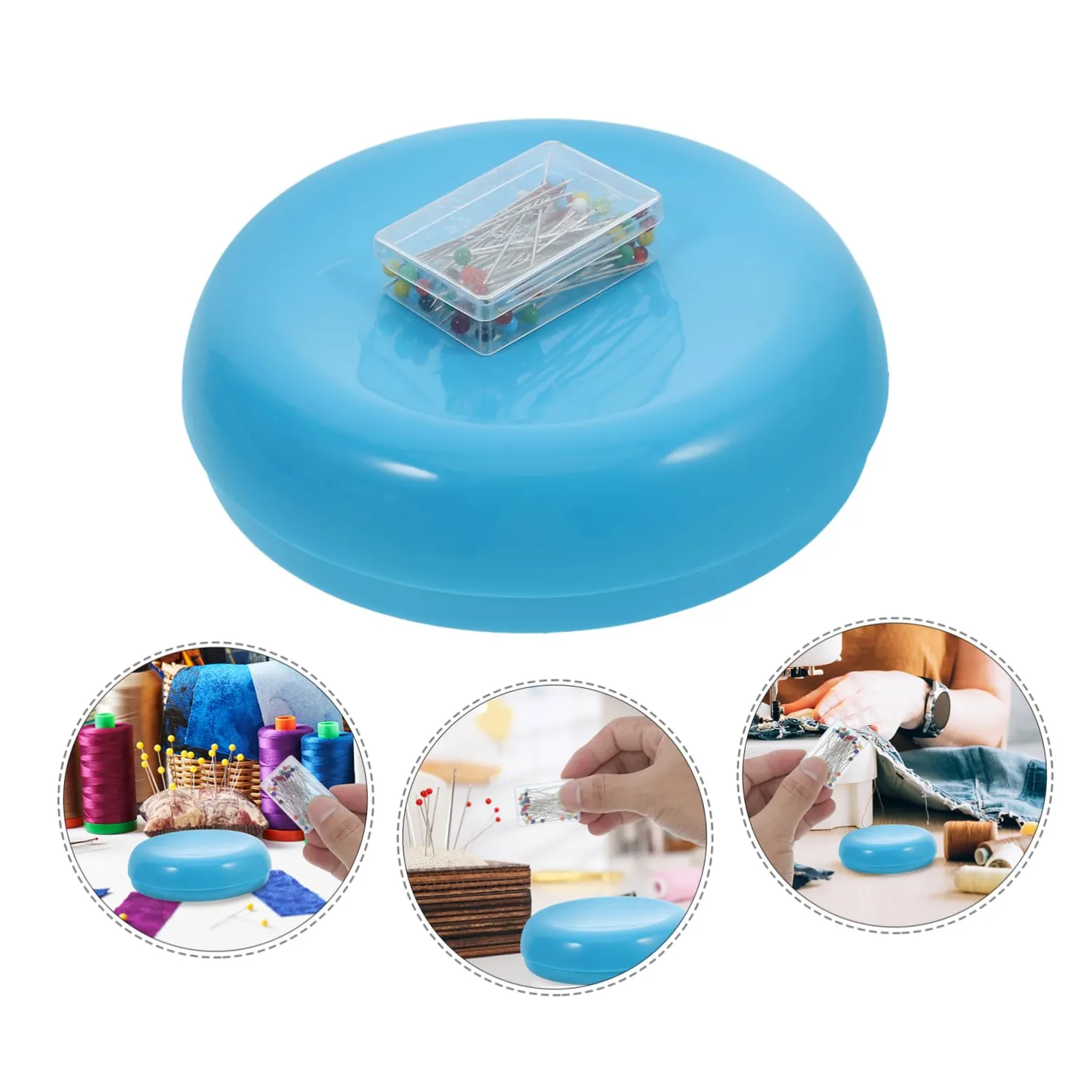 Angoily puntaspilli magnetico cucito azzurro
