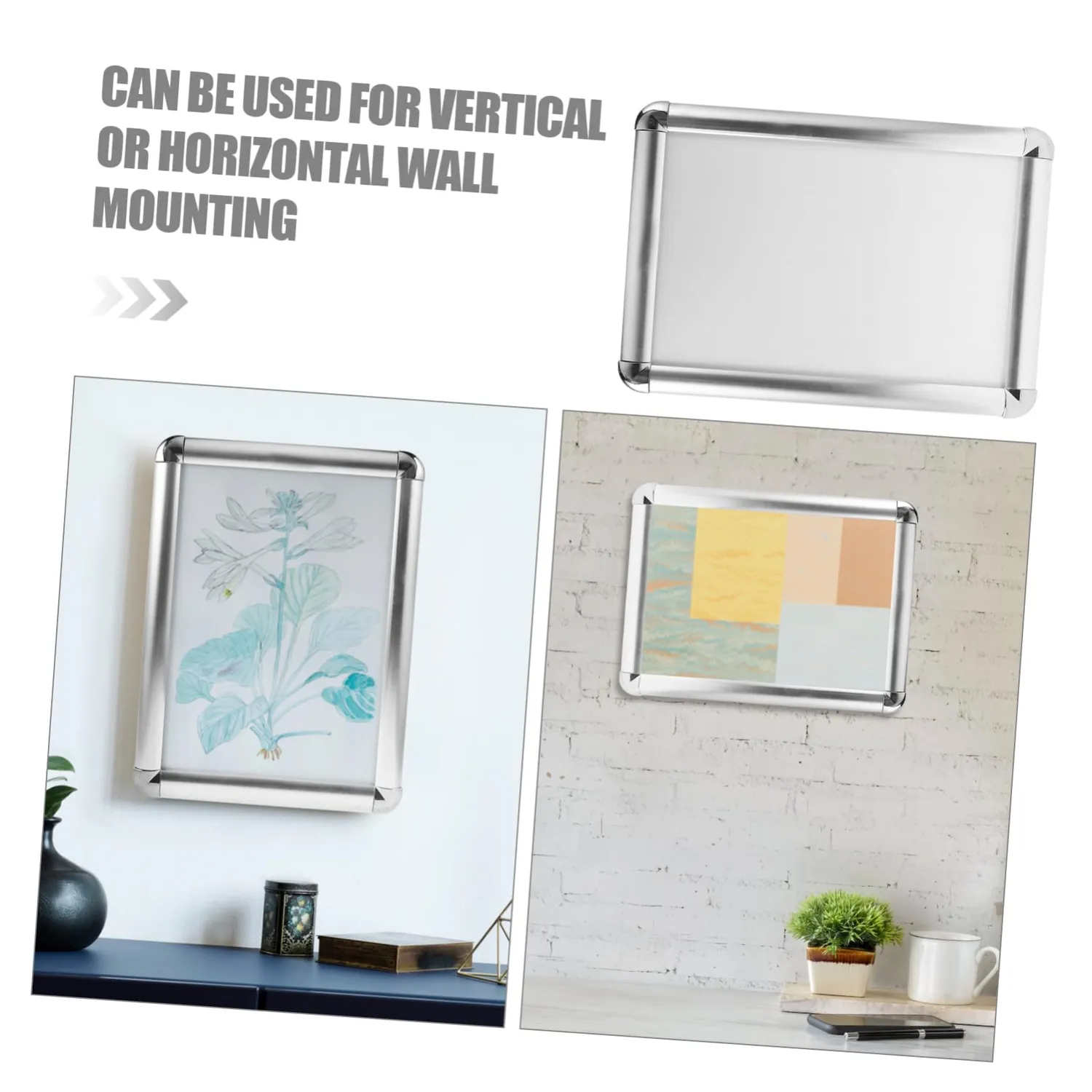 Angoily Cornice in Alluminio Argento per Poster Parete