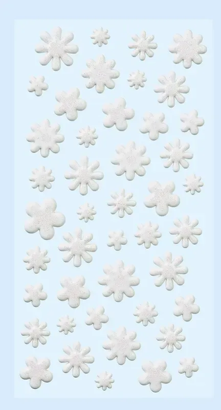 Deco Foam 3452228 adesivi natalizi fiocchi neve bianchi