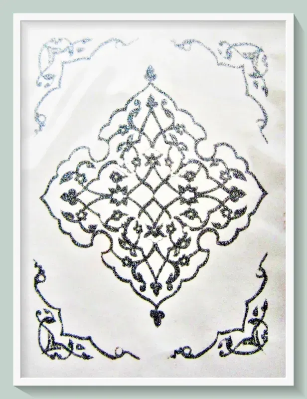 Deco Foam S-05 transfer glitter argento 17x25 cm