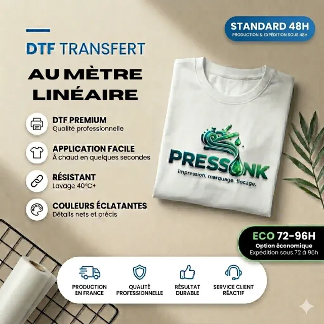 Pressink DTF Metro 35cm Standard 48h transfer tessile 1 m HD