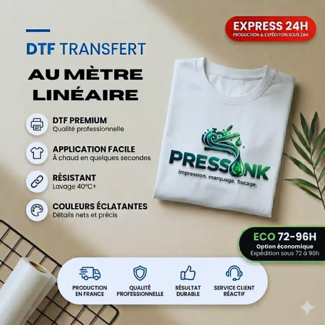 Pressink DTF Metro 35cm Express 24h transfer tessile 1 m HD
