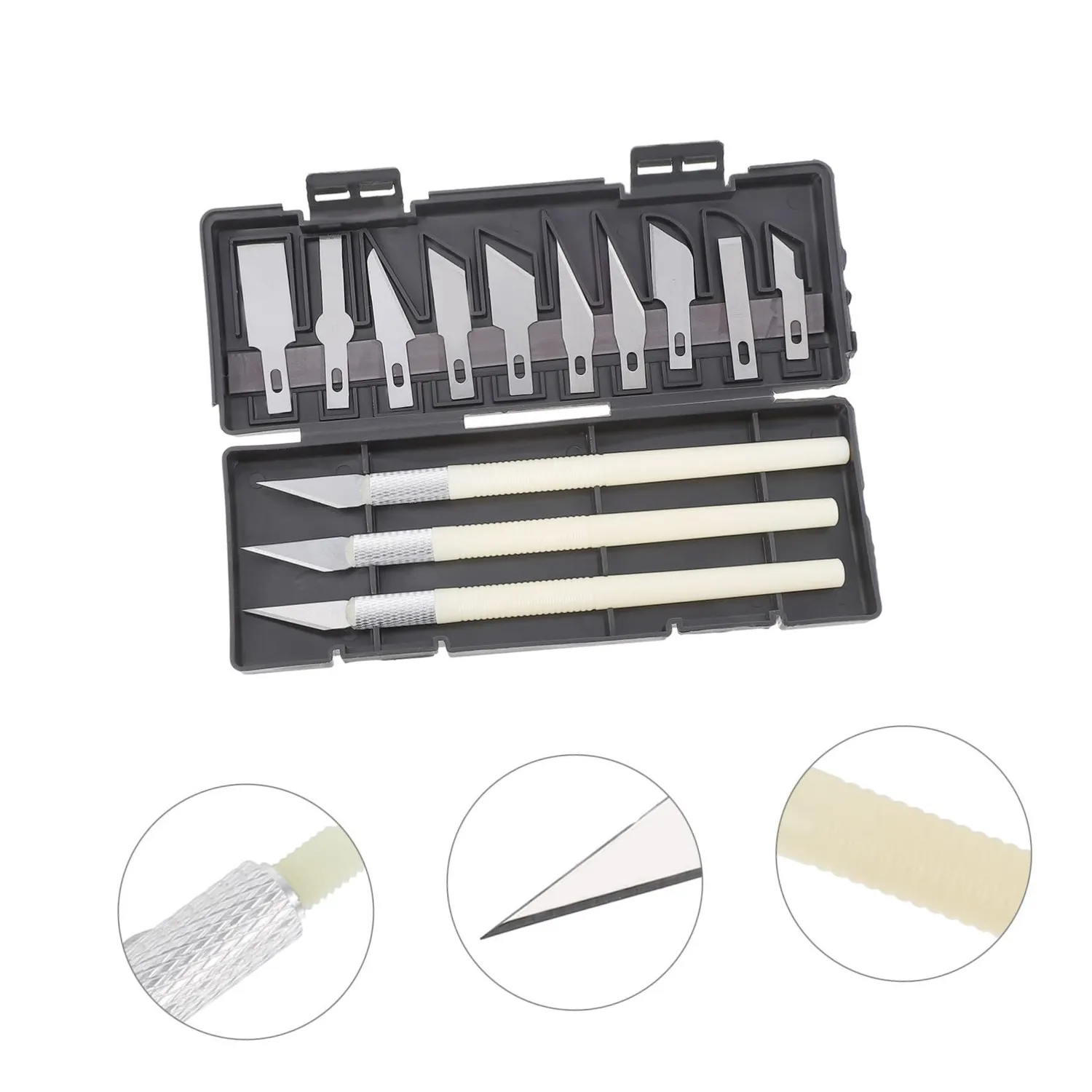 Angoily Set 3 Cutter Precisione con 10 Lame Inox