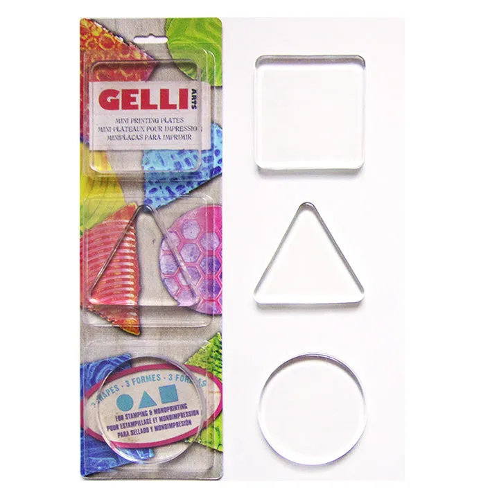 Gelli Arts Minis piastra gel set 3 pezzi 7,6 cm forme