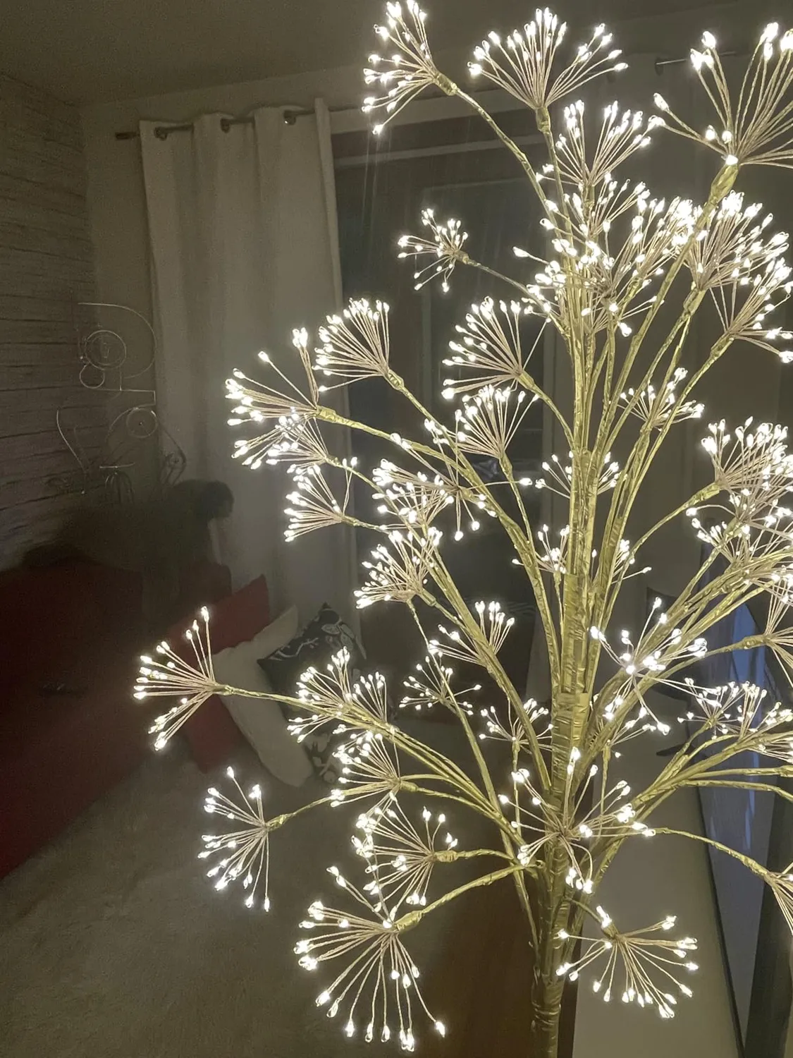 Giodicart Faggio albero Natale luminoso 180 cm oro 1568 LED