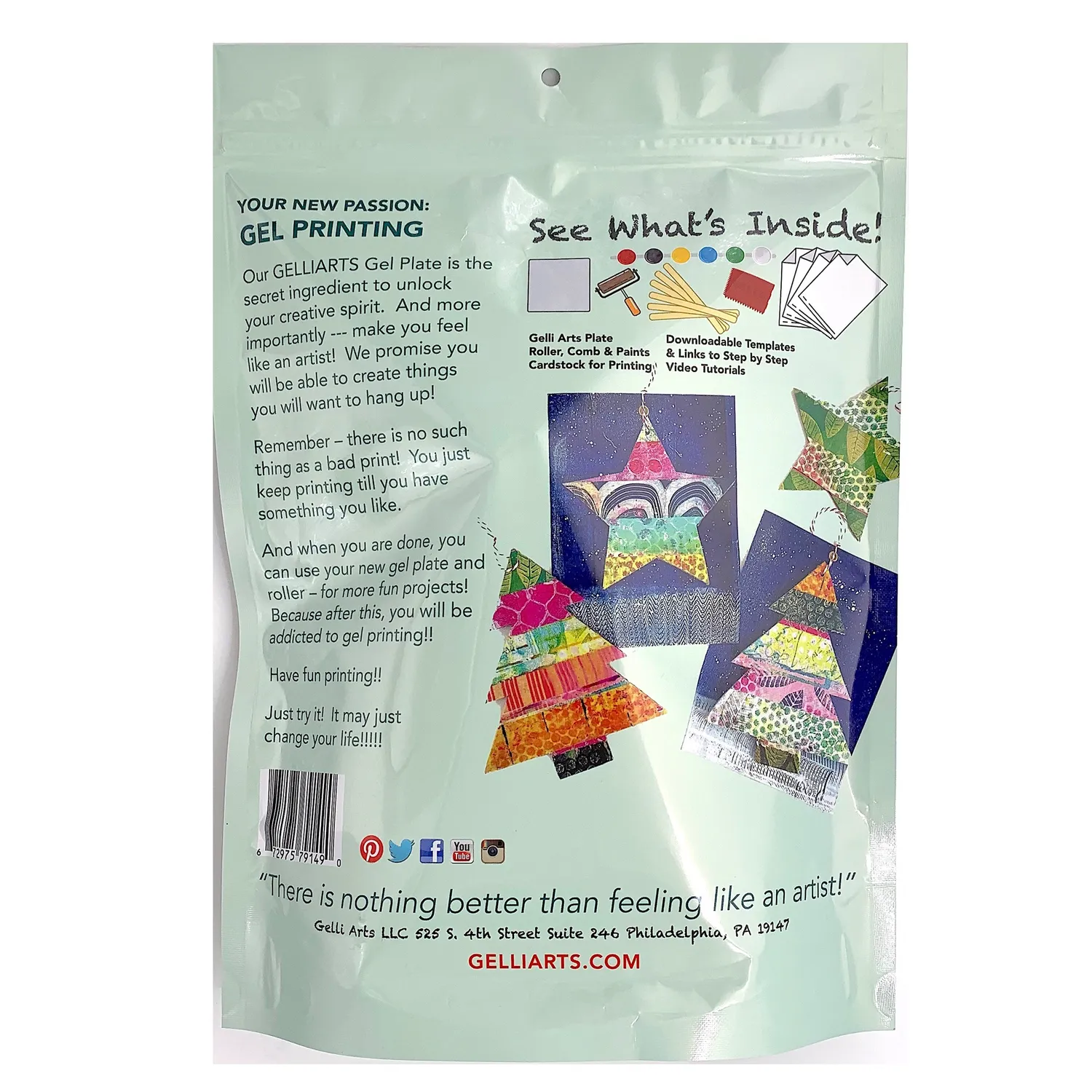 Gelli Arts Holiday kit biglietti e decorazioni 12,7cm