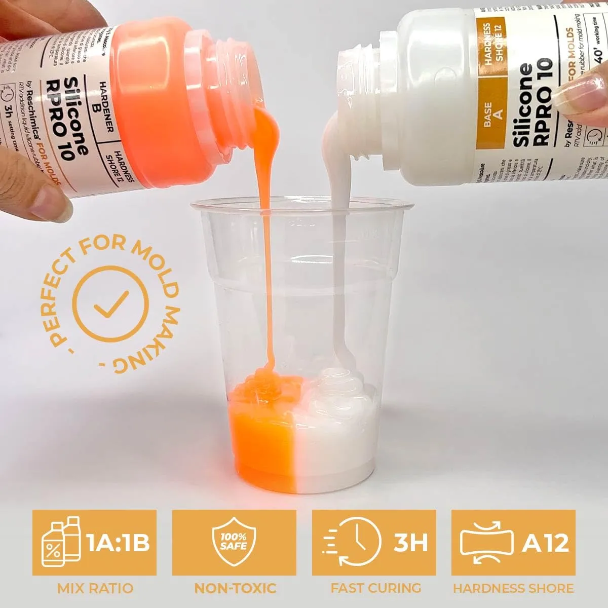Reschimica R PRO 10 silicone per stampi 1 kg morbido