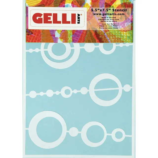 Gelli Arts Bead stencil 14x19 cm mylar 10 mil astratto