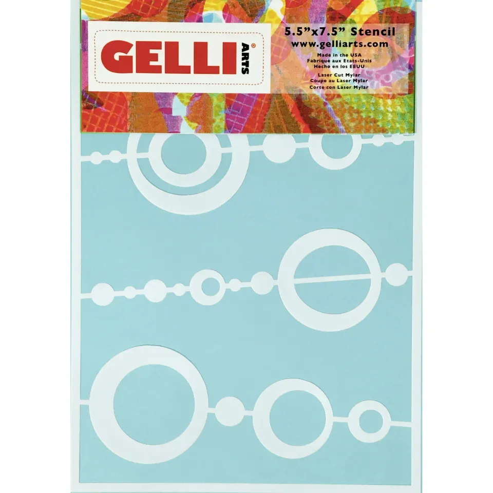 Gelli Arts Bead stencil 14x19 cm mylar 10 mil astratto