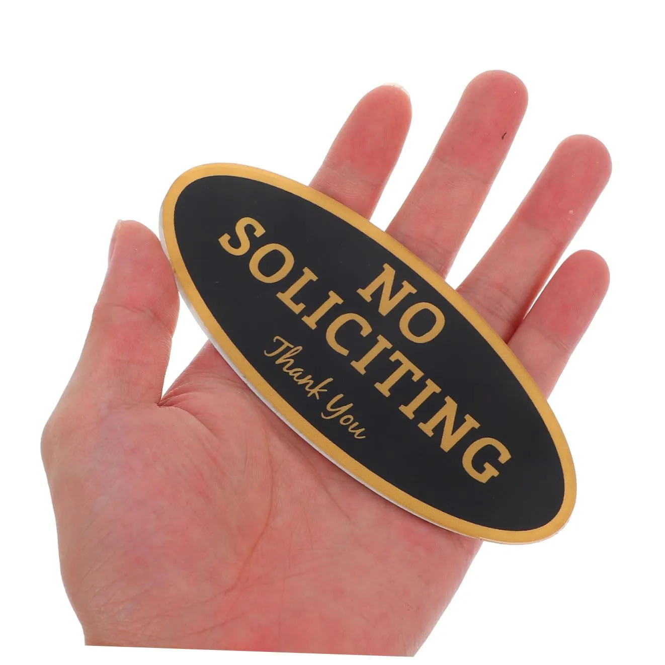 Angoily Cartello No Soliciting Acrilico Oro 2 Pezzi
