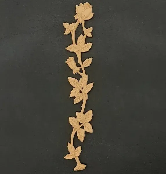 Deco Foam 1413 Fregio Legno Intagliato Fiore 34,5x3 cm