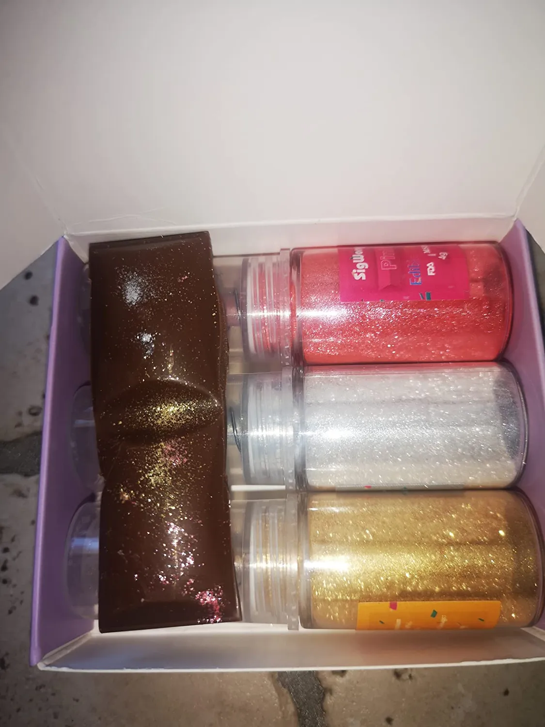 Sigwong Set Glitter Commestibili 8 colori 8x3 gr shimmer