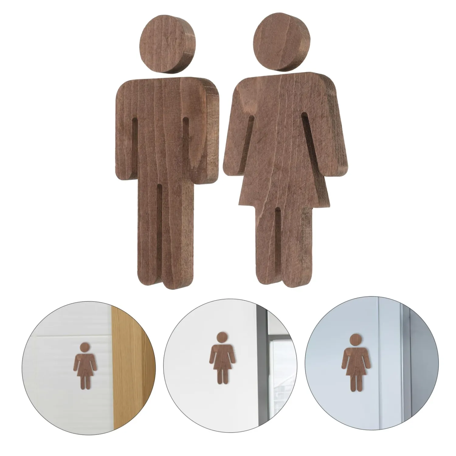 Angoily cartello bagno uomo donna legno 1 paio divertente