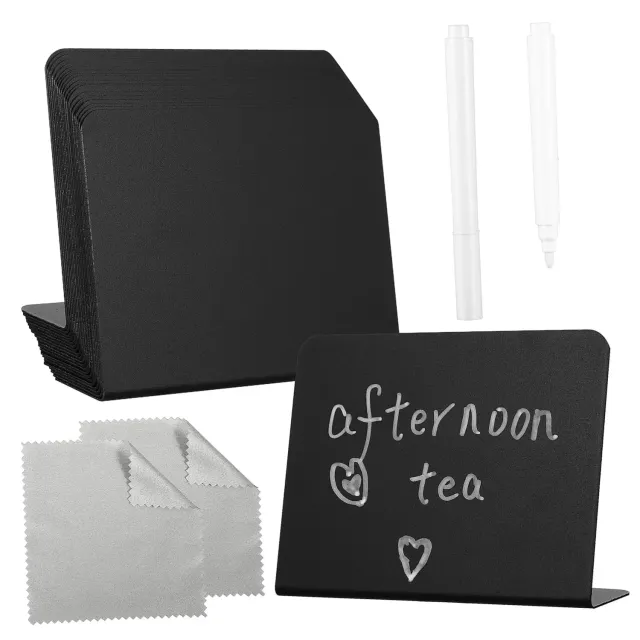 Angoily Mini lavagna alimenti con cavalletto e pennarelli