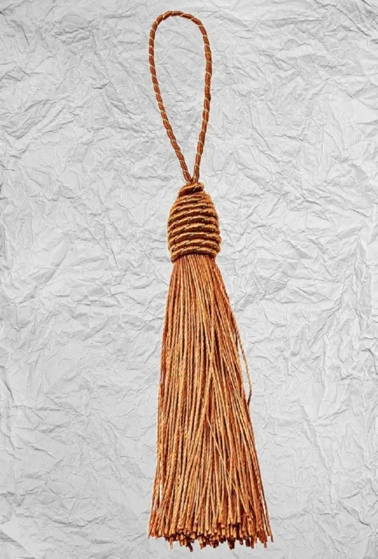 Nappa decorativa marrone scuro 8cm 2 pezzi passamaneria