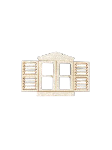 Deco Foam finestra decorativa in legno 6x3,9 cm 1 pz