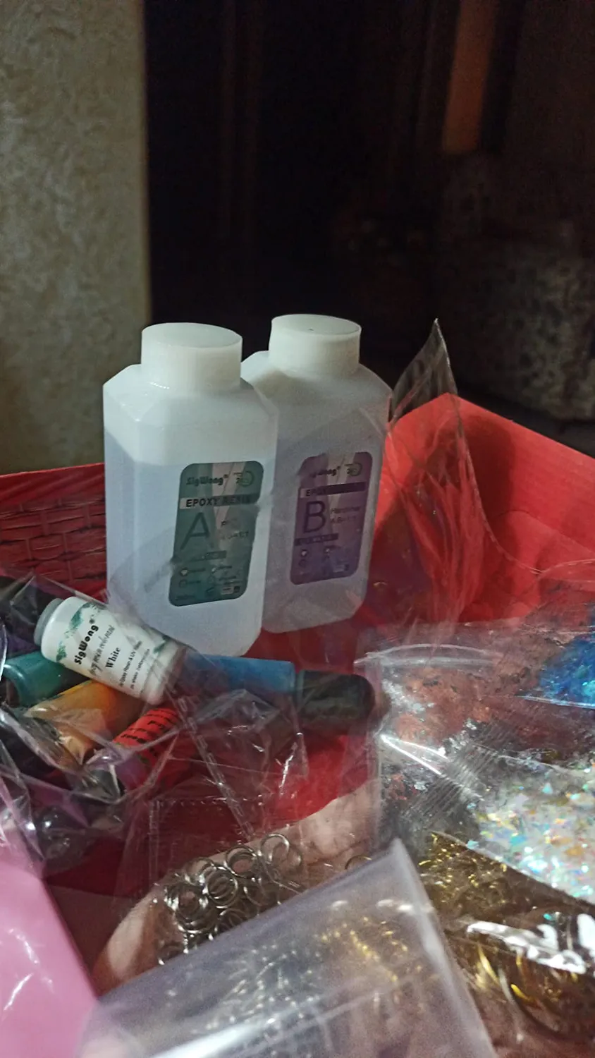 Sigwong Kit Resina Epossidica Trasparente 400ml con Accessori