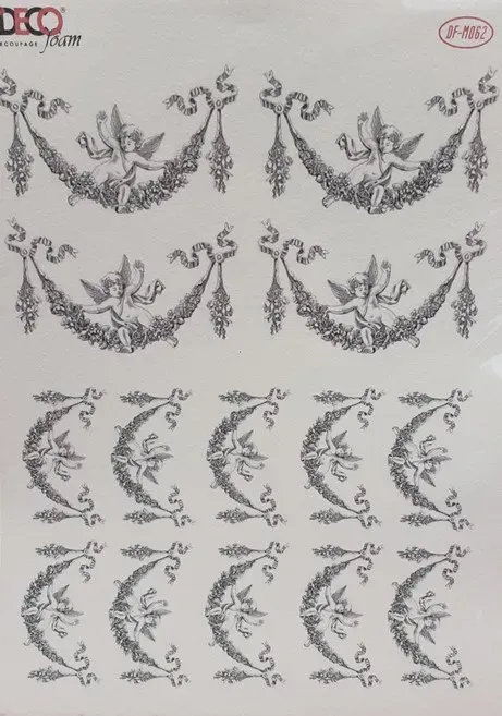 Deco Foam Tela DF-M062 carta riso adesiva 21x29 cm