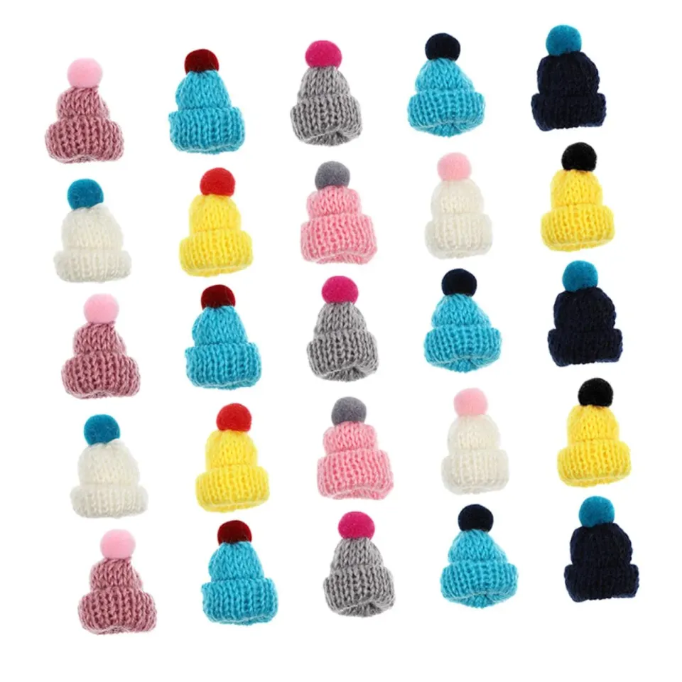 Angoily Mini Cappelli Maglia 100 Pezzi 5x3x3 cm