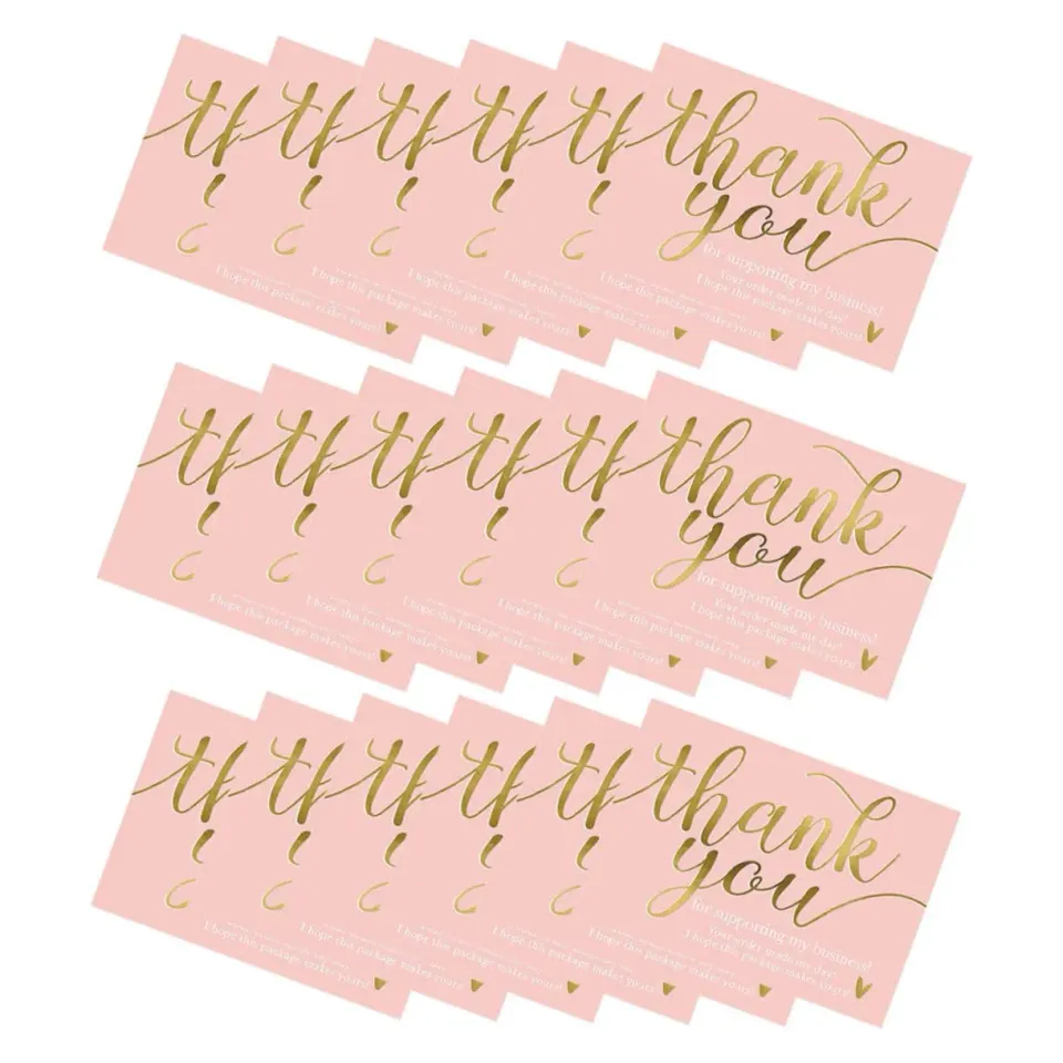 Angoily Biglietti Ringraziamento Rosa 50 Pezzi Carta Patinata