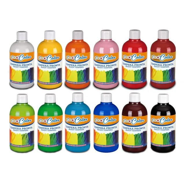 Giodicart Giodicolor Tempera Pronta 12 Flaconi Superlavabile