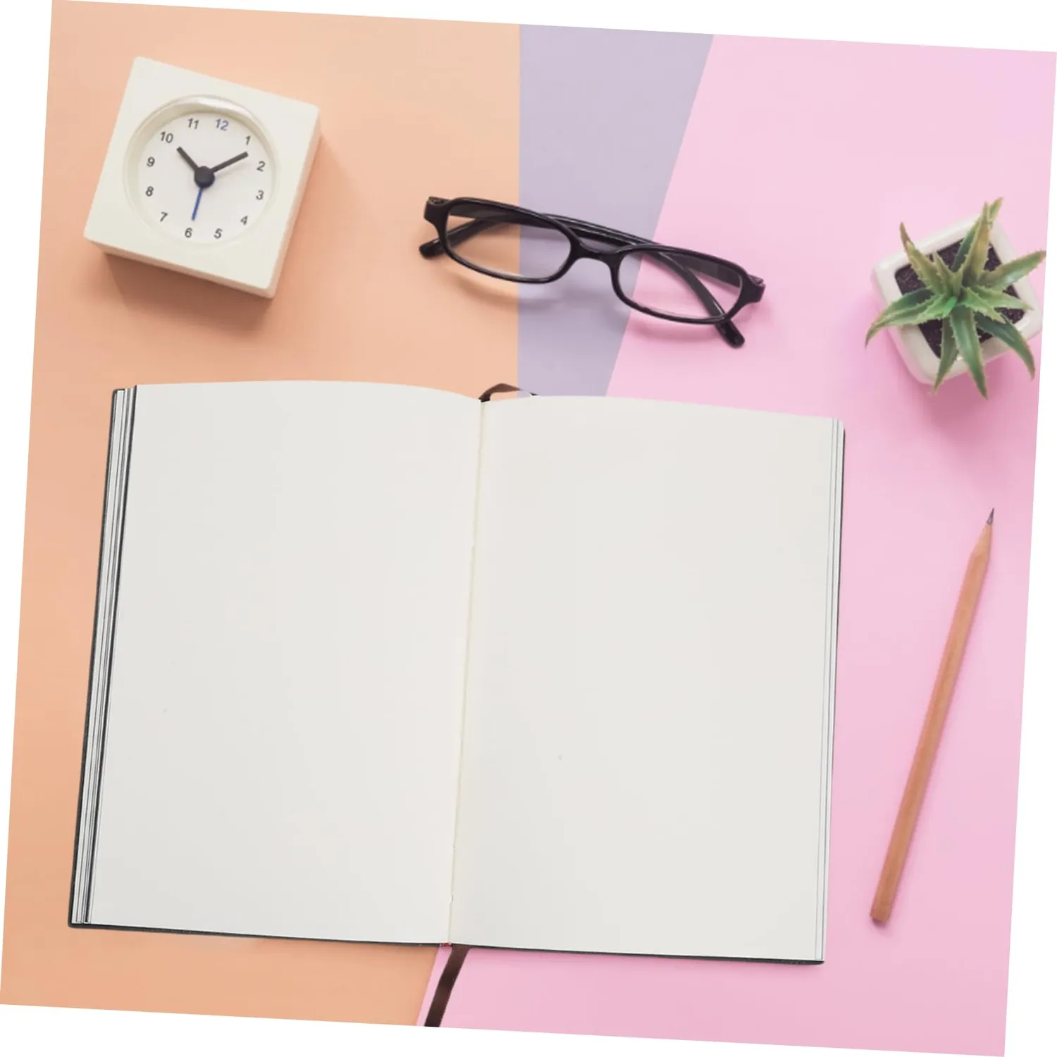 Angoily Quaderno Vintage A5 Nero Pagine Bianche Spesse
