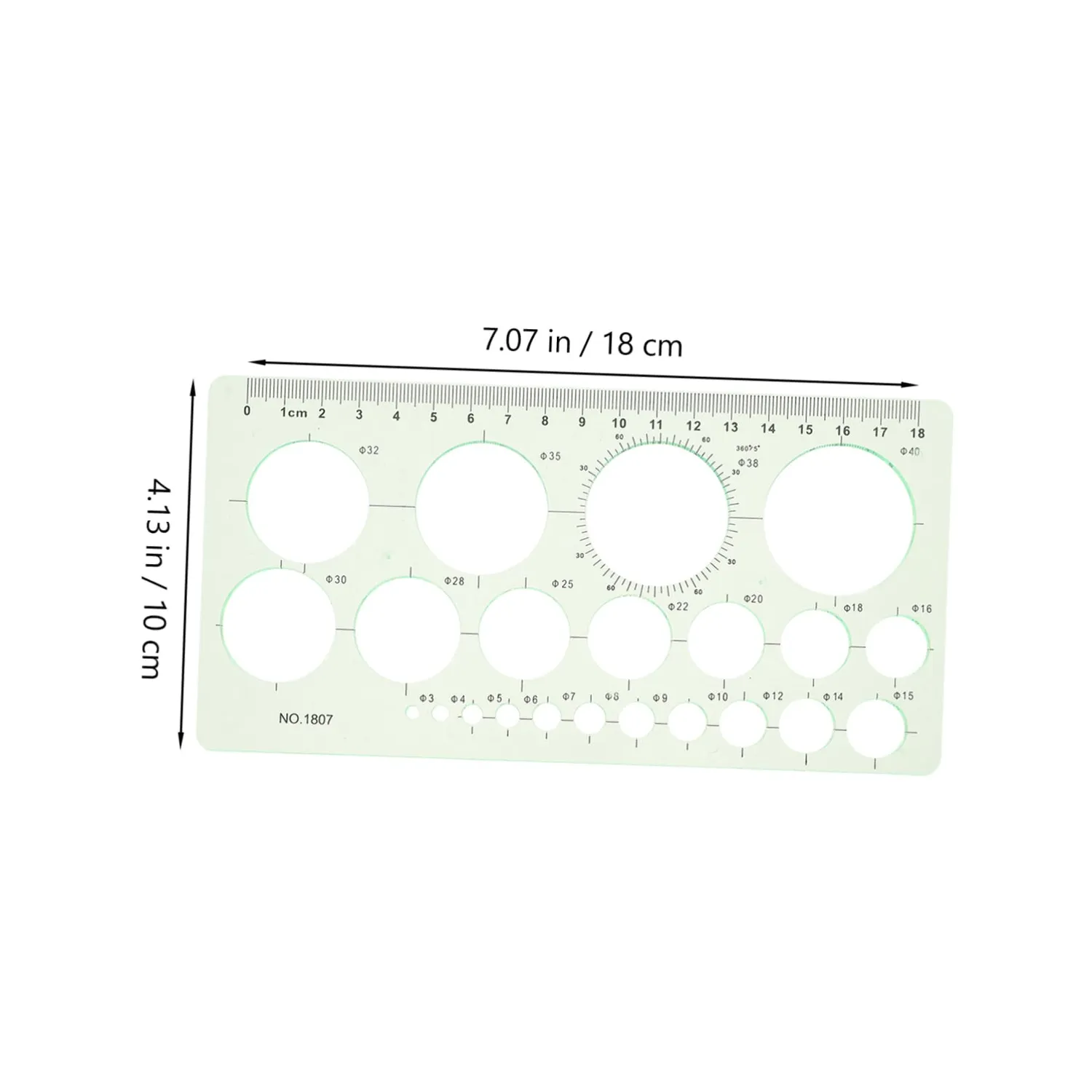 Angoily Stencil Circolari Plastica 9 Pezzi Verde Misure Miste