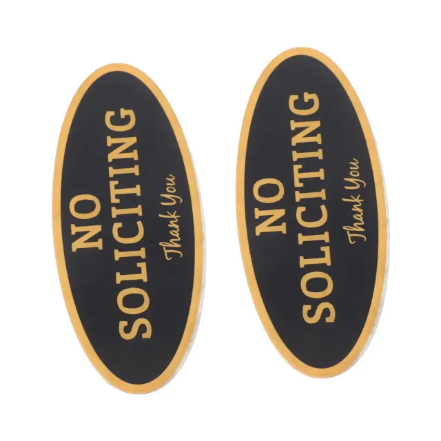 Angoily Cartello No Soliciting Acrilico Oro 2 Pezzi