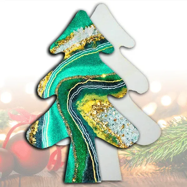 Naturesin Albero di Natale sagoma legno 12,5x20 cm per resina