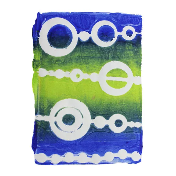 Gelli Arts Bead stencil 14x19 cm mylar 10 mil astratto
