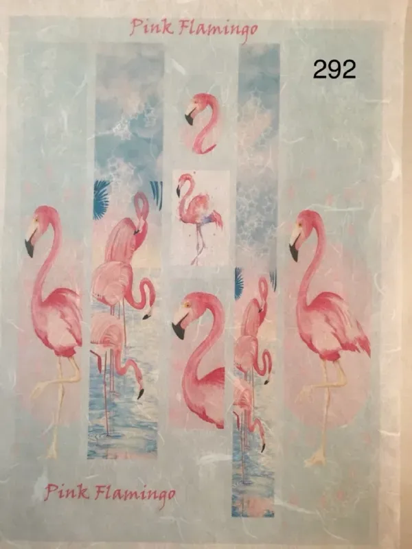 Deco Foam 292 carta di riso A3 per decoupage floreale