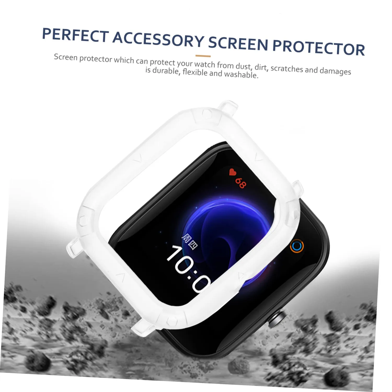 Angoily Copri Cassa Smartwatch TPU Trasparente 2 Pezzi Antigraffio