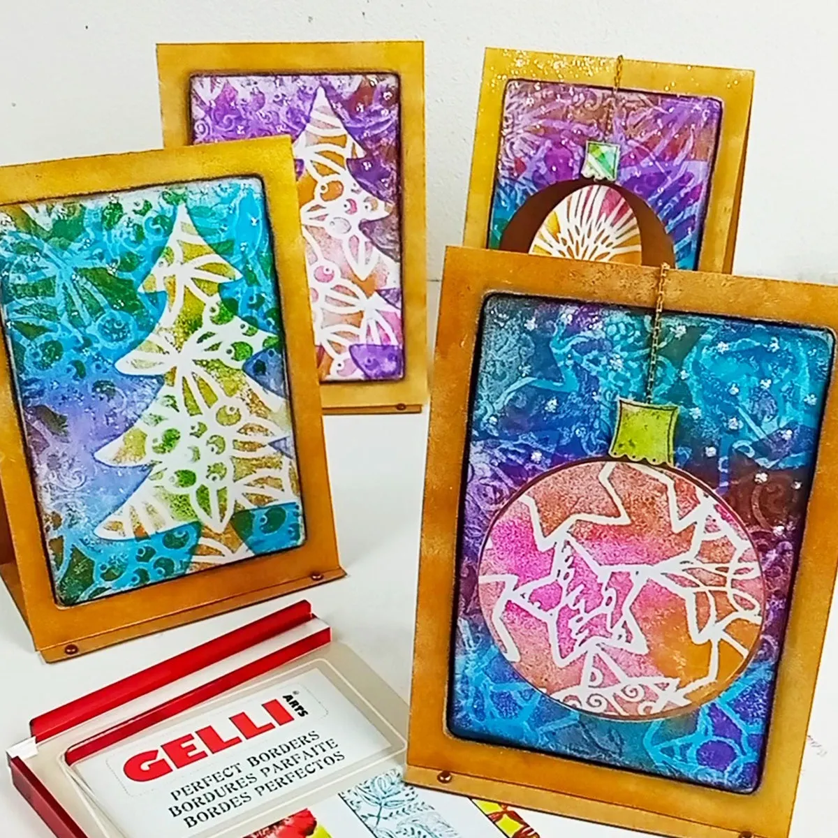 Gelli Arts Perfect Borders piastra gel 10x15 cm + tool bordi perfetti